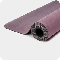 Tapis de yoga en caoutchouc antidérapant en daim 1,5-5 mm 183 cm résistant à l'eau, design rectangulaire pour le yoga et les exercices au sol de Pilates
