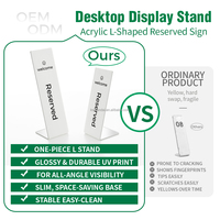 Support de table pliable en acrylique transparent de luxe OEM pour affichage en magasin et boutique