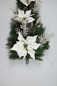 Guirnaldas Navideñas Artificiales Personalizadas al por Mayor, Decoraciones Interiores con Agujas de Pino en Forma de Lágrima - Product Image 4