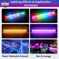 Barres de lumière stroboscopiques LED RGB WA étanches IP65 pour scène, projecteurs à effet wash extérieur avec contrôle DMX RDM, raccordement sans coupure