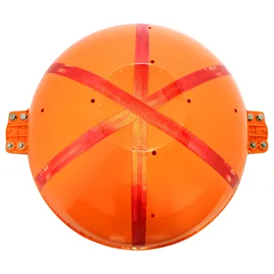 Bola de aviso para linha de transmissão de ultra-alta tensão, material de PC laranja, bola de aviso para aeronaves, esfera de aviso de material de obstrução