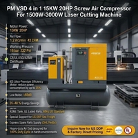 Compresseur à vis tout-en-un AirHorse 11KW 15KW 16 bars 20 bars 15HP 20HP 30HP, compresseurs d'air industriels pour découpe laser