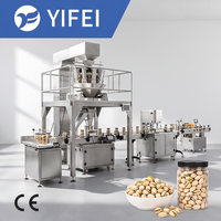 Ligne d'emballage automatique pour le remplissage de conserves alimentaires, idéale pour les noix, les snacks, la poudre, les bonbons et les dattes rouges concassées