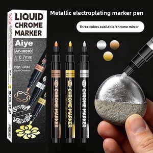 Chrome Marker <strong>Pen</strong> Mirror Metal Electroplating DIY Gundam Model <strong>Repainting</strong> Permanent Waterproof Fadeless Paint <strong>Pen</strong> - Product Image 5