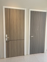 Porte intérieure en PVC WPC avec revêtement fini, imperméable, insonorisée, anti-termites, pour chambre à coucher, hôtel, villa