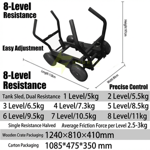 Attrezzatura Fitness Professionale: Sled Tank in Acciaio con Resistenza Magnetica, Macchina per Allenamento <span class=keywords><strong>di</strong></span> Forza, HIIT e Cardio - Product Image 5
