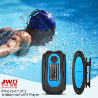 Radio FM IPX8 8 8GB, Pemutar Musik MP3 Tahan Air Berenang dengan Klip Olahraga Dapat Diputar