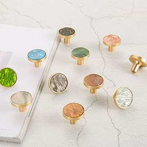 Poignée en alliage de zinc style nordique moderne américain, à trou unique, petite coquille de nacre, durable, pour <span class=keywords><strong>commode</strong></span> de chambre, cuisine, salon - Product Image 3