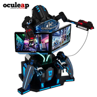 Oculeap VR Machine de jeu d'arcade 2027 Nouveau simulateur de tir en réalité virtuelle extérieur pour deux personnes 7D Gun Shooter Aire de jeux intérieure
