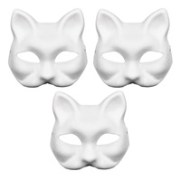 Papier blanc pâte renard masque peinture à la main bricolage enfants peint à la main blanc chat visage peinture Pékin Opéra masque