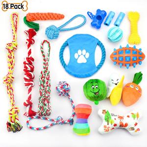 Toptan Pamuklu Evcil Köpek Örgülü Halat Çiğneme Oyuncak Seti Top Halat Sürdürülebilir Evcil Hayvan Oyuncak Kombinasyon Seti Komik Pamuk Halat 22'li Paket - Product Image 4