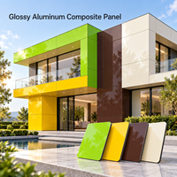 Panneau composite en aluminium brillant argenté enduit de PE de 3 mm, 4x8 pieds, pour revêtement de plafond
