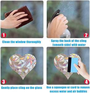 Aucune coupe et colle requise réutilisable oiseaux arc-en-ciel <span class=keywords><strong>Anti</strong></span> Collision lune solaire attrape-<span class=keywords><strong>soleil</strong></span> bricolage <span class=keywords><strong>autocollant</strong></span> personnalisé attrape-<span class=keywords><strong>soleil</strong></span> pour fenêtre - Product Image 5