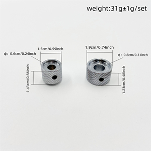 Perilla <span class=keywords><strong>de</strong></span> Volumen y Tono <span class=keywords><strong>de</strong></span> Metal <span class=keywords><strong>de</strong></span> Doble Capa para Guitarra Eléctrica, Tapa <span class=keywords><strong>de</strong></span> Potenciómetro <span class=keywords><strong>de</strong></span> Doble Capa para Bajo, Opciones en Dorado, Plateado y Negro - Product Image 2