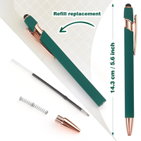 Cadeau d'entreprise promotionnel, stylo à bille de luxe avec logo gravé, 2 en 1, stylet capacitif multifonction, stylo à bille en métal