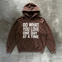 Hoodie en molleton lavé vintage avec impression DTG, couleur personnalisée, coupe oversize, pour marque de streetwear, fabriqué en usine