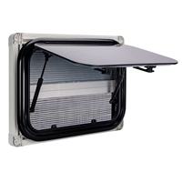 Fenêtre de camping-car de haute qualité avec cadre extérieur en aluminium à charnières supérieures