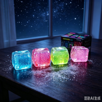 Jouet anti-stress sensoriel en forme de bloc de glace phosphorescent à la maltose, à rebond lent, pour le soulagement du stress, transfrontalier