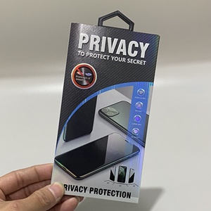 360 peep proof glass film box customized mobile phone accessories screen protection film toughened cellophane packaging box