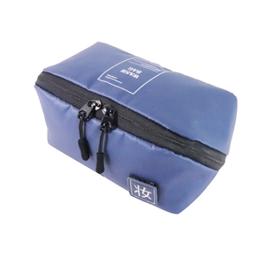 Sac de voyage cosmétique multifonctionnel en nylon écologique de petite taille, grande capacité, avec motif brodé personnalisé et fermeture éclair - Product Image 2