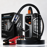 Démarreur de batterie chauffant 12800mAh LiFePO4 12V 5-en-1 pour voiture, avec fonction de suralimentation, aspirateur et souffleur d'air, personnalisation du logo, emballage en boîte couleur, vente en gros