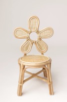 Chaise décorative à fleurs en rotin organique pour chambre d'enfant Meubles pour enfants Décorations pour la maison Table et chaise en rotin pour la fête