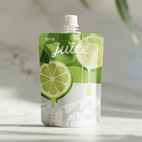 Prix usine – Emballage organique refermable de 100 ml, 120 ml, 150 ml avec logo personnalisé imprimé – Sachet pulvérisateur transparent autoportant