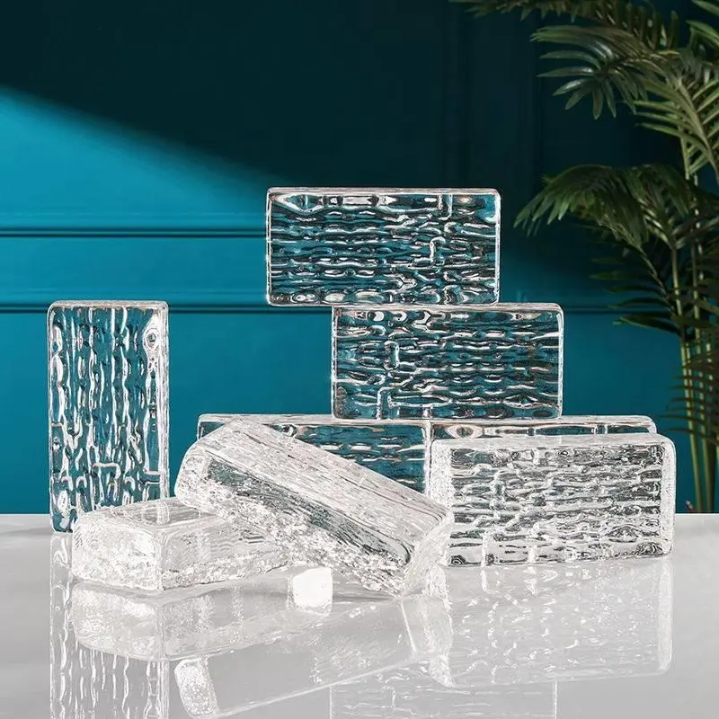 Vidro de cristal de vidro personalizado, bloco de vidro sólido, tijolo de vidro para parede da janela, venda imperdível