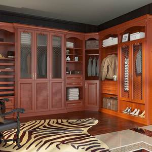 Walk-in closet de estilo retro de lujo con muebles de dormitorio de armario personalizados de diseño gratuito - Product Image 6