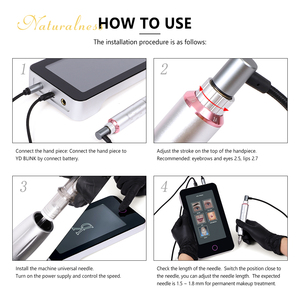 Naturaless sopracciglio rotativo cosmetico trucco permanente sopracciglio Microblading <span class=keywords><strong>tatoo</strong></span> YD microneedling machine - Product Image 5