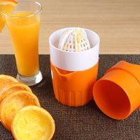 Hand Juicer Citrus Oranje Knijper Handleiding Deksel Rotatie Druk Ruimer Voor Lemon Lime Grapefruit Met Zeef En Container