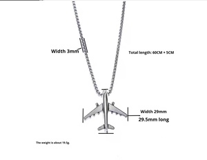 Collier pendentif papillon hip-hop personnalisable <span class=keywords><strong>en</strong></span> acier inoxydable unisexe, ne ternit pas, maillons personnalisés, plaqué argent, tendance, <span class=keywords><strong>pour</strong></span> le <span class=keywords><strong>voyage</strong></span> - Product Image 6