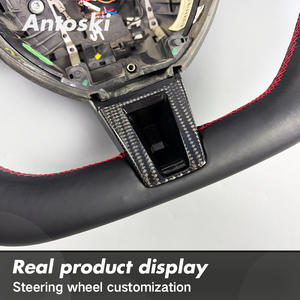 Volant sport en cuir véritable et fibre de carbone avec écran LED intelligent pour <span class=keywords><strong>JAGUAR</strong></span> XKR XKR-S 175 GT XF XFR XJ XJR - Product Image 5