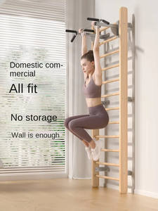 Wellshow, equipo de Fitness de madera para interiores, marco de escalada para niños para entrenamiento de estiramiento, rehabilitación de prensa de piernas - Product Image 4