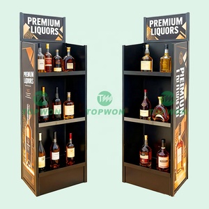 Custom Retail Store Metal <strong>Display</strong> <strong>Rack</strong> 3 Tier Metal <strong>Display</strong> Stand Beer Beverage Liquor Whisky Vodka Wine Metal <strong>Display</strong> <strong>Rack</strong> - Product Image 1