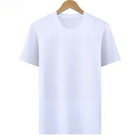 Camiseta de Verano Personalizada OEM para Hombre, Manga Corta, Color Sólido, Serigrafía, 100% Poliéster, Corte Holgado Informal para Jóvenes y Adultos