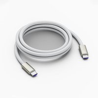 Kabel Data Ponsel USB C 240W Grosir, Kabel Nilon Terjalin Tipe C ke Tipe C, Kabel PD untuk Ponsel