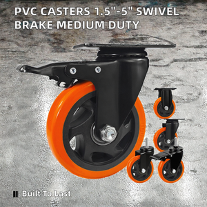 1,5 Zoll Stahl-Mittellast-Industrierollen mit Drehgelenk für Wagen, Trolleys und Werkzeuge, OEM-Logo möglich - Product Image 2