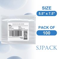 100 pochettes transparentes pour étiquettes d'expédition, auto-adhésives, pour listes de colisage et documents, pour l'emballage logistique
