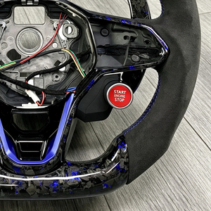 Volant sport en fibre de carbone et Alcantara pour modèles Volkswagen <span class=keywords><strong>Golf</strong></span> 7 7.5 GTI GTD <span class=keywords><strong>GTE</strong></span> R Polo GTI Tiguan Passat - Product Image 6