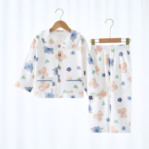 Cardigan con Stampa Cartoon Carino e Comodo, <span class=keywords><strong>Pigiama</strong></span> per Ragazze 100% Cotone, Caldo e Traspirante per Primavera, Inverno e Autunno - Product Image 1
