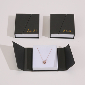 New Arrival Square Double Open Door Design <b>Magnetic</b> Closure Customized Color Jewelry Boxes with Ribbons for Rings and <b>Bracelets</b> - Product Image 5