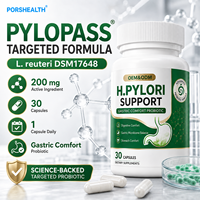 Poudre de soutien probiotique H. Pylori à formule personnalisée et à conservation prolongée avec Pylopass GasProtect Fucoidan, Sachets, Capsules, Comprimés OEM ODM