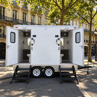 Remorque de toilettes mobiles à 2 postes Etodevice, remorque de toilettes portables pour événements de mariage