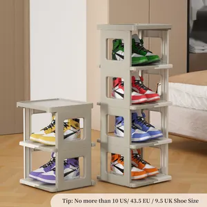 Haixin Plastic Folding Free-installation Upgraded Layers Distance Shoe Rack Save Floor Space Shoe Rack Various Storage Use