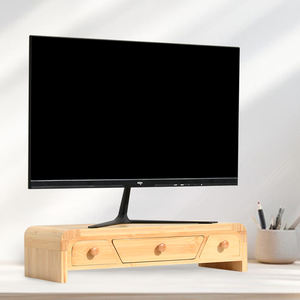 ขาตั้งมอนิเตอร์ไม้ไผ่พร้อมที่เก็บของสำหรับห้องนั่งเล่นและห้องนอน - Product Image 1