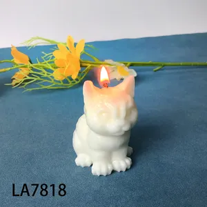 LA7818 Criativo Gato Em Forma De Cera De Soja cristal vela conjunto velas duradouras 20 número vela