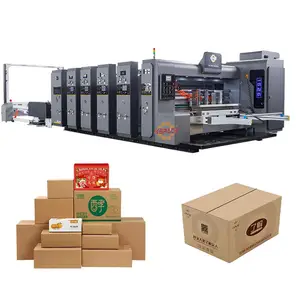 multi color printing carton box making machine with slotting and die cutting function