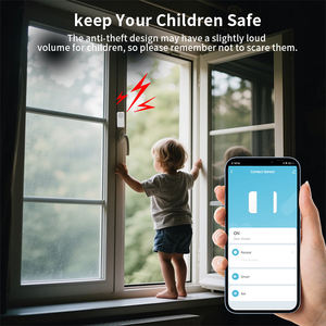 RSH Tuya مستشعر باب واي فاي مع جهاز إنذار للكشف عن النوافذ وأجهزة استشعار الاتصال الذكية للحياة المنزلية Alexa Google - Product Image 3
