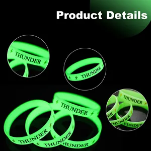 Pulseira promocional de silicone para decoração de festas pulseira de silicone luminosa personalizada para basquete